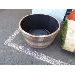 +VAT Half barrel planter