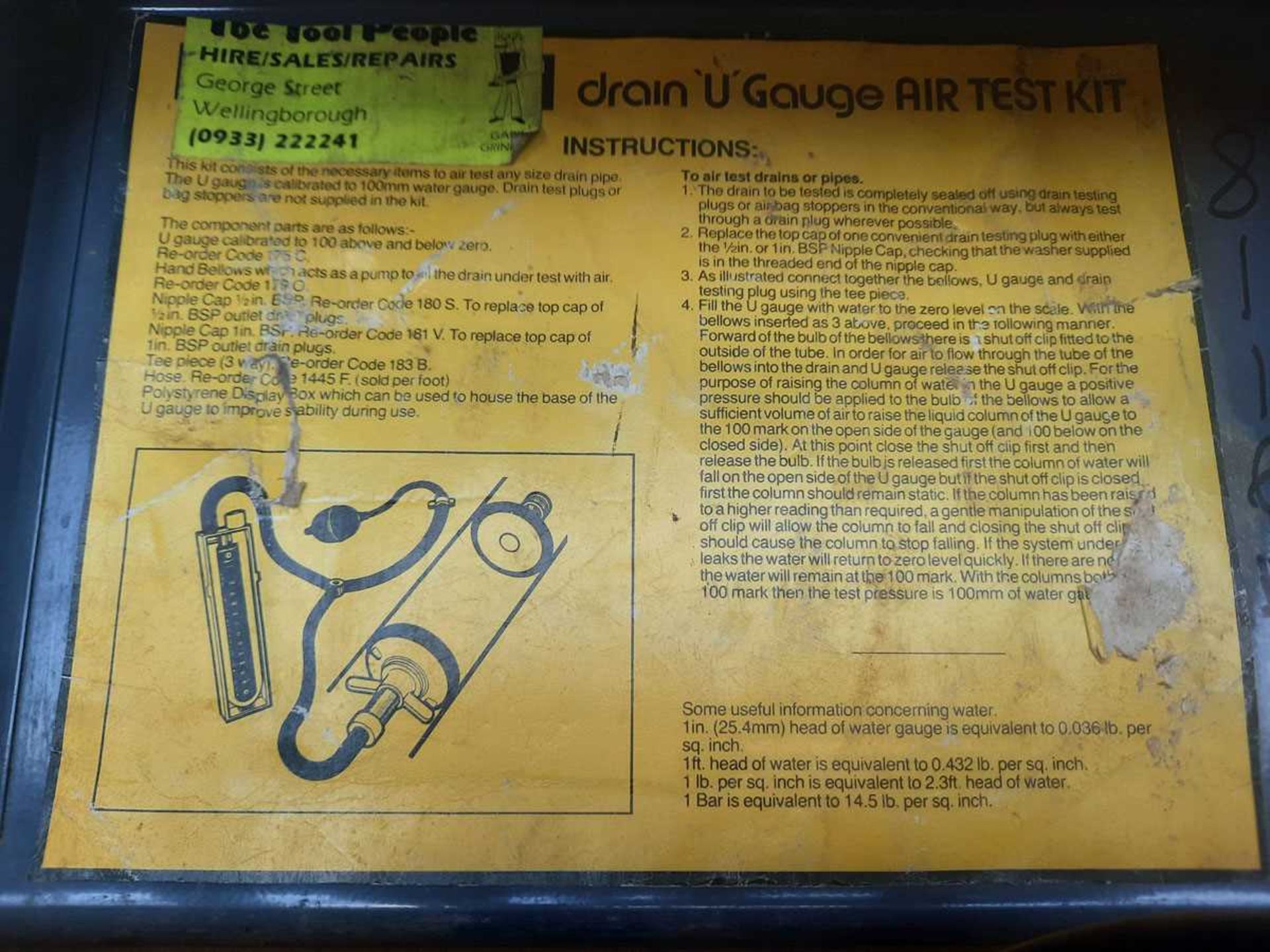 +VAT Drain testing kit in case