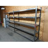 +VAT Two bays of medium duty steel boltless racking (overall dimensions 4.4m x 600mm x 2.1m high)