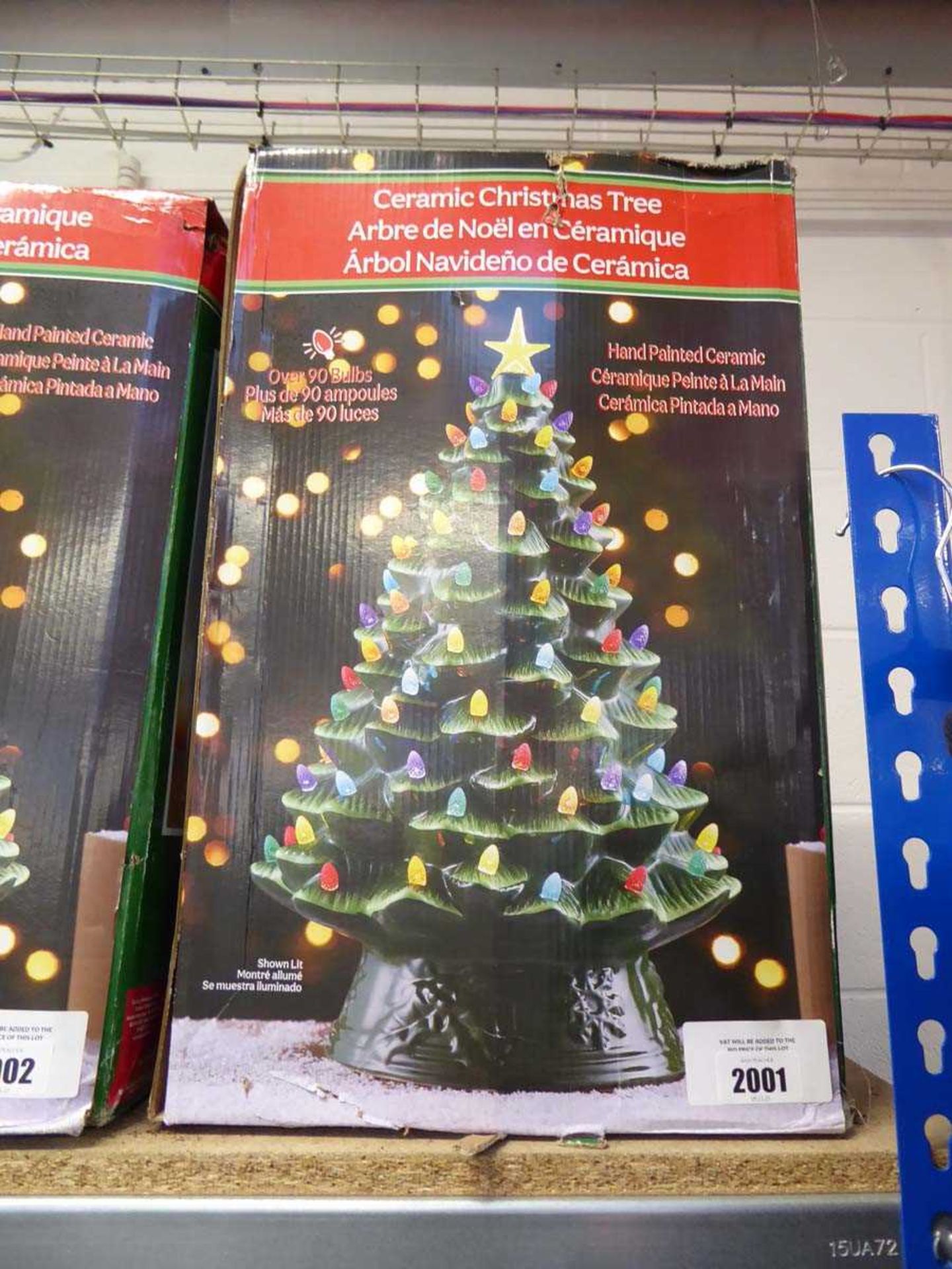 +VAT LED light up ceramic table top Christmas tree, boxed