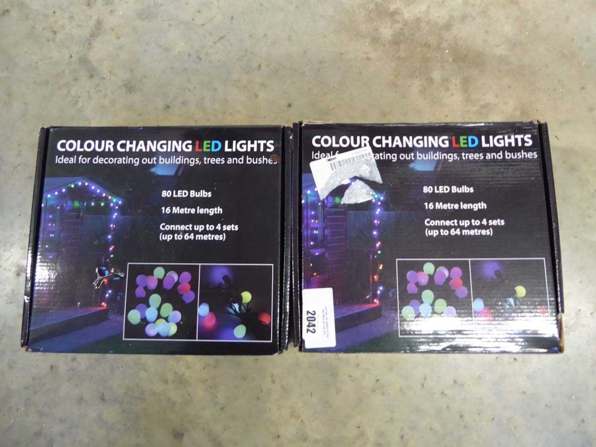 +VAT 2 boxed sets of 16m. multicoloured Christmas lights