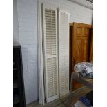 Pair of white louvre doors