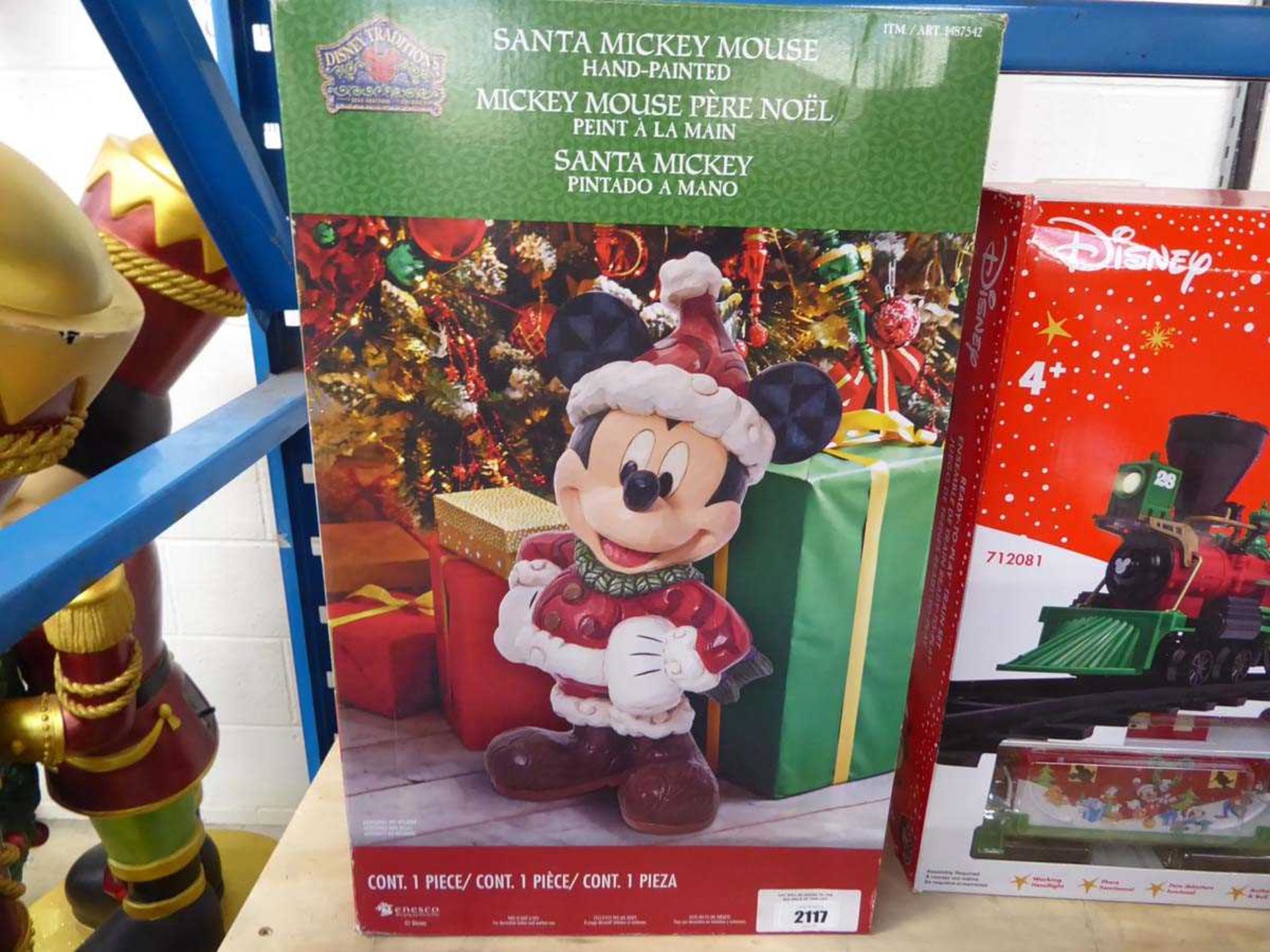 +VAT Boxed Disney Traditions hand painted Santa Mickey Mouse