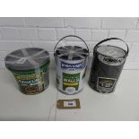 +VAT 5L tub Ronseal ultimate protection decking stain in Willow Green, Johnstones 5L tub Smooth