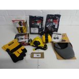 +VAT Stanley respirator mask, 2 JSP noise cancelling ear muffs, pair of 3M comfort work ear muffs,