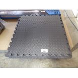 +VAT Quantity of grey rubberised click together workshop matting