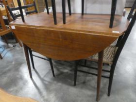 Mid century teak circular drop side dining table