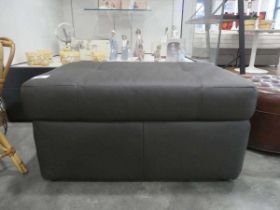 +VAT Modern grey leatherette upholstered storage foot stool