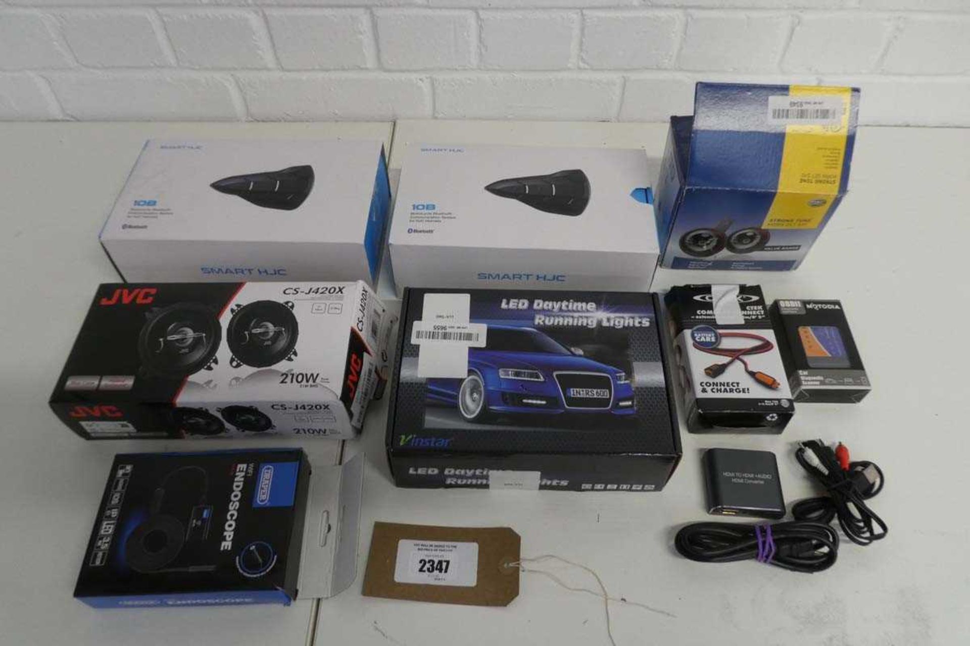 +VAT Quantity of car related items, to include 2 Smart HGC motorcycle bluetooth communication