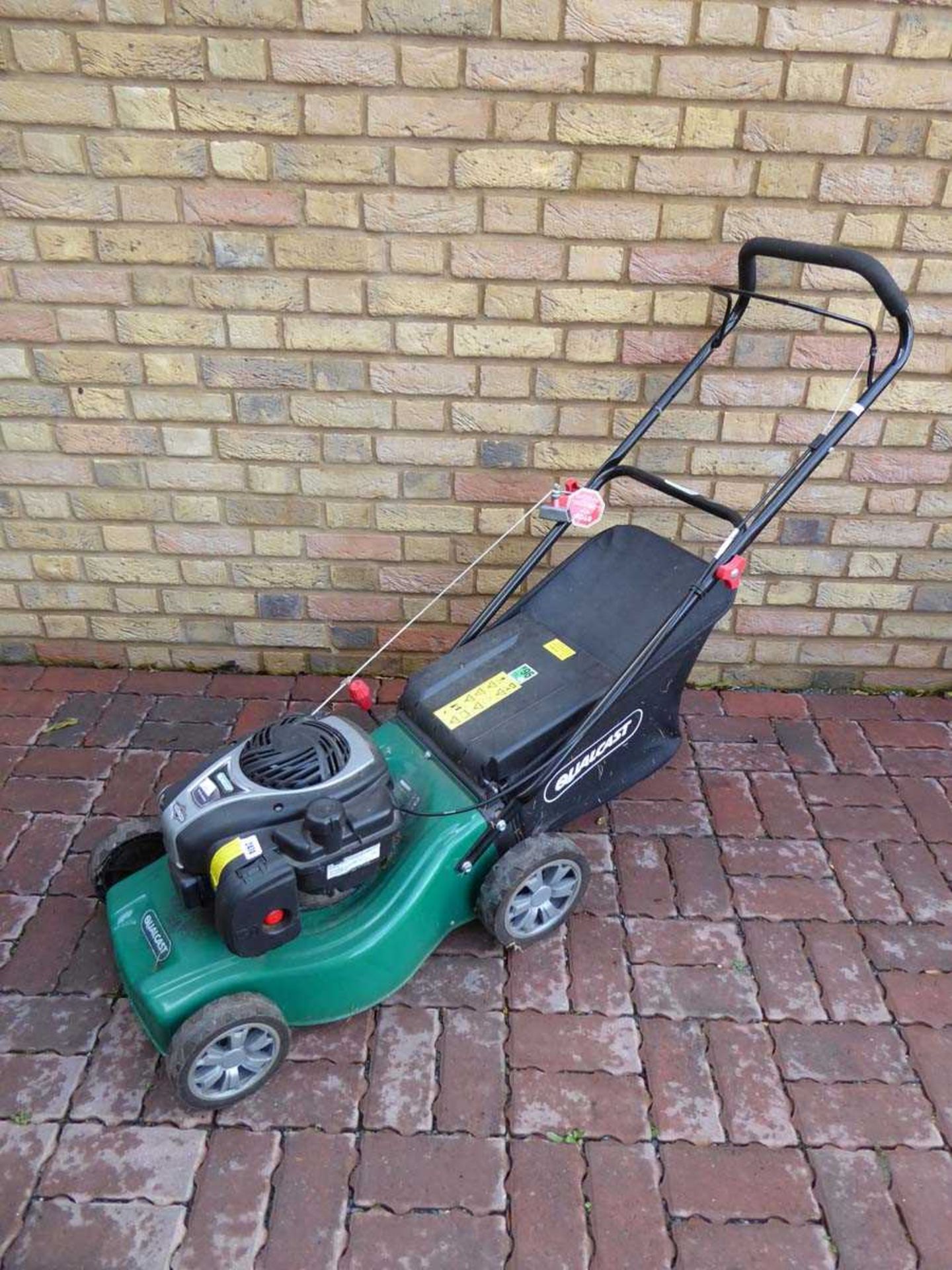 Qualcast hand propelled petrol lawnmower