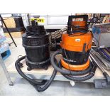 2 Vax wet and dry vacuum cleaners (both with hose, 1 pole)