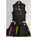 +VAT 3 pairs of DeWalt holster pocket work trousers (2x 32/32, 1x 34/32) with DeWalt black work