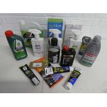 +VAT Assortment of mixed car cleaning and repair solutions to include castrol magnatec autoglym