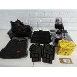 +VAT Quantity of workwear to include a pair of Iron Mountain steel toe safety boots in black, size