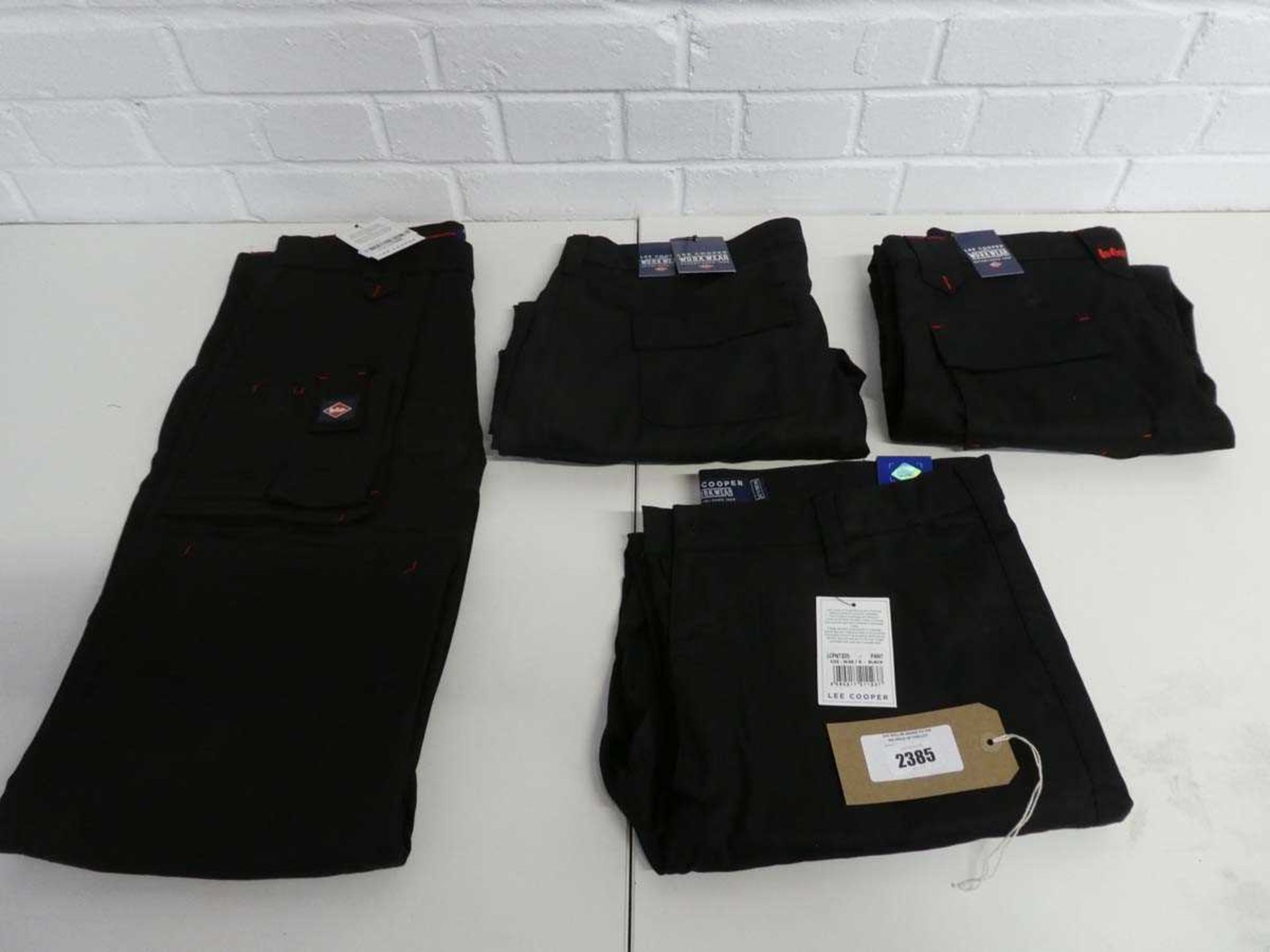 +VAT 4 pairs of Lee Cooper work trousers, sizes 34 by 31, 38 by 31, 34 by 29, UK 16