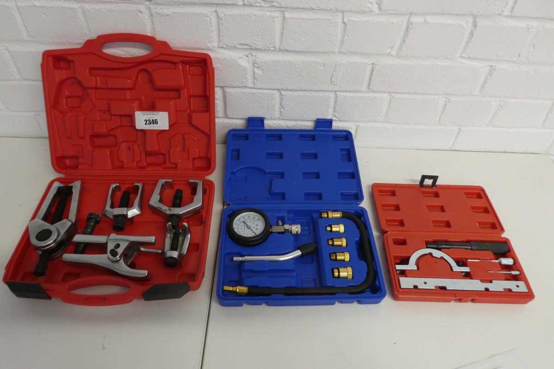 +VAT Cased 5 piece front end tool set, together with a cased Vauxhall Opel timing tool kit and a