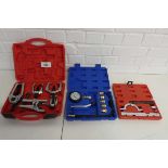 +VAT Cased 5 piece front end tool set, together with a cased Vauxhall Opel timing tool kit and a