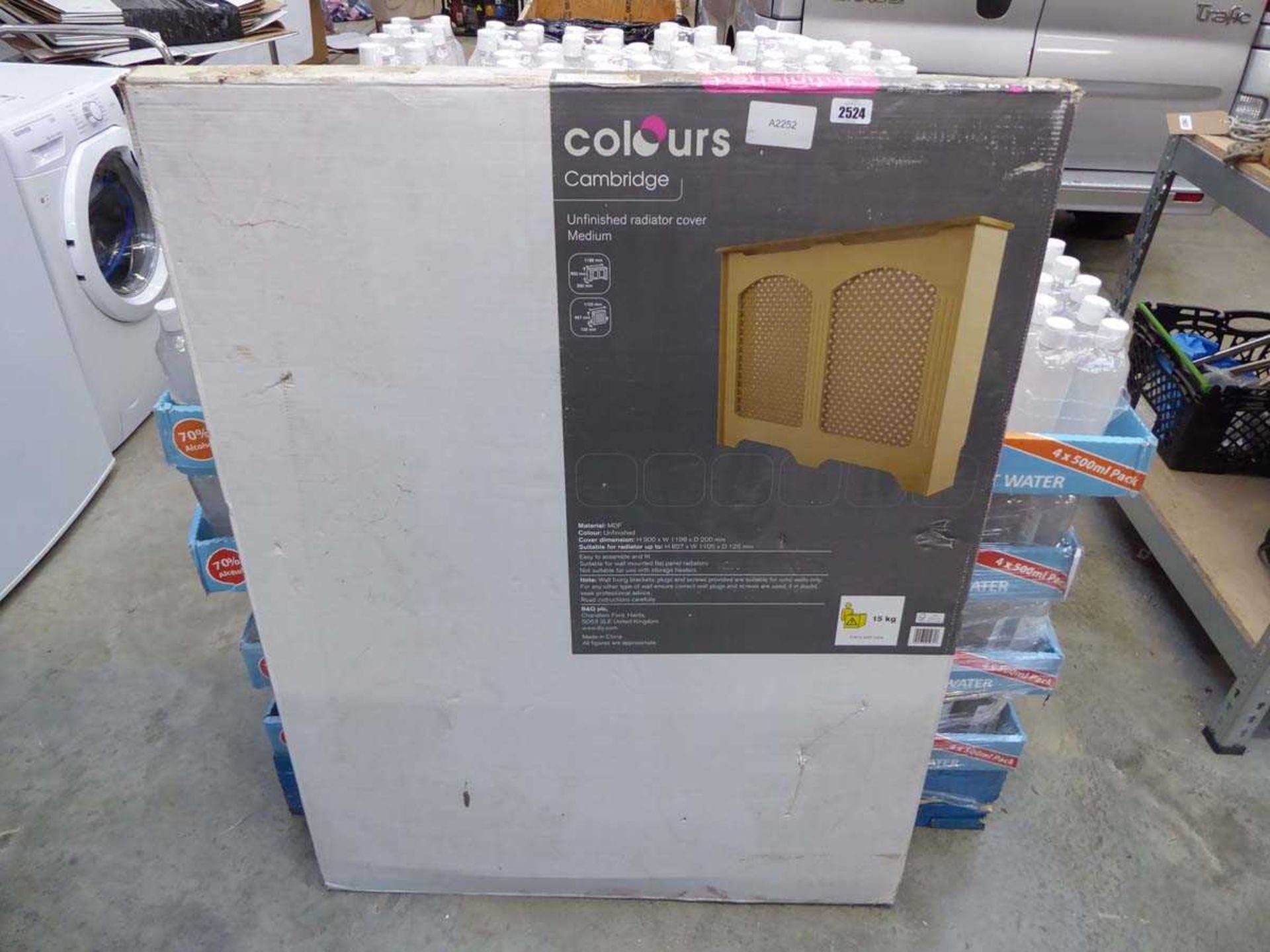 Boxed Colours Cambridge medium sized wooden radiator cover