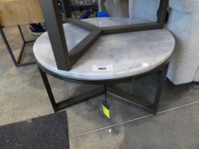 +VAT Fitzroy pale grey Carrara marble and bronze coffee table