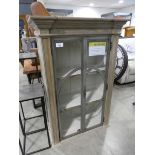 +VAT Limed wood glazed display cabinet/ dresser top