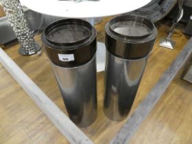 +VAT Pair of 2 tone metal plant stands