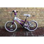 Girl's Raleigh Kush purple and white bike