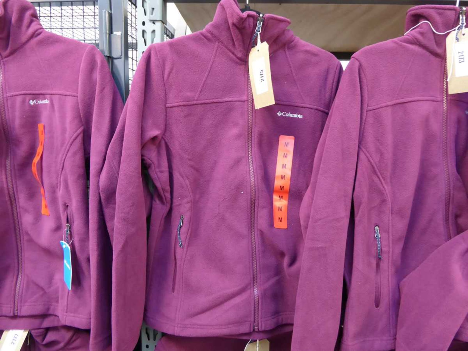 +VAT Columbia fleece full zip jacket in purple (size M)