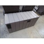 +VAT Grey plastic lift top garden storage trunk