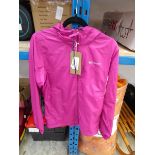 +VAT Columbia fleece lined full zip rain jacket in pink (size S)