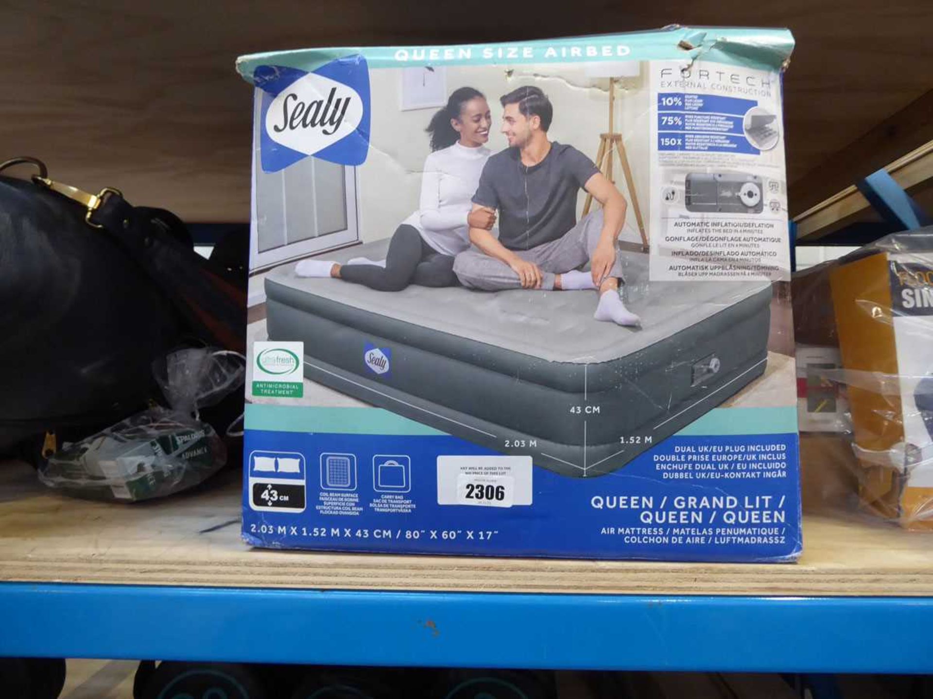 +VAT 3 boxed Sealy queen size airbeds