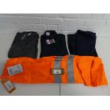 +VAT 3 pairs of Port West full body grey and blue coveralls, sizes: S (x2) and XL (x1), together