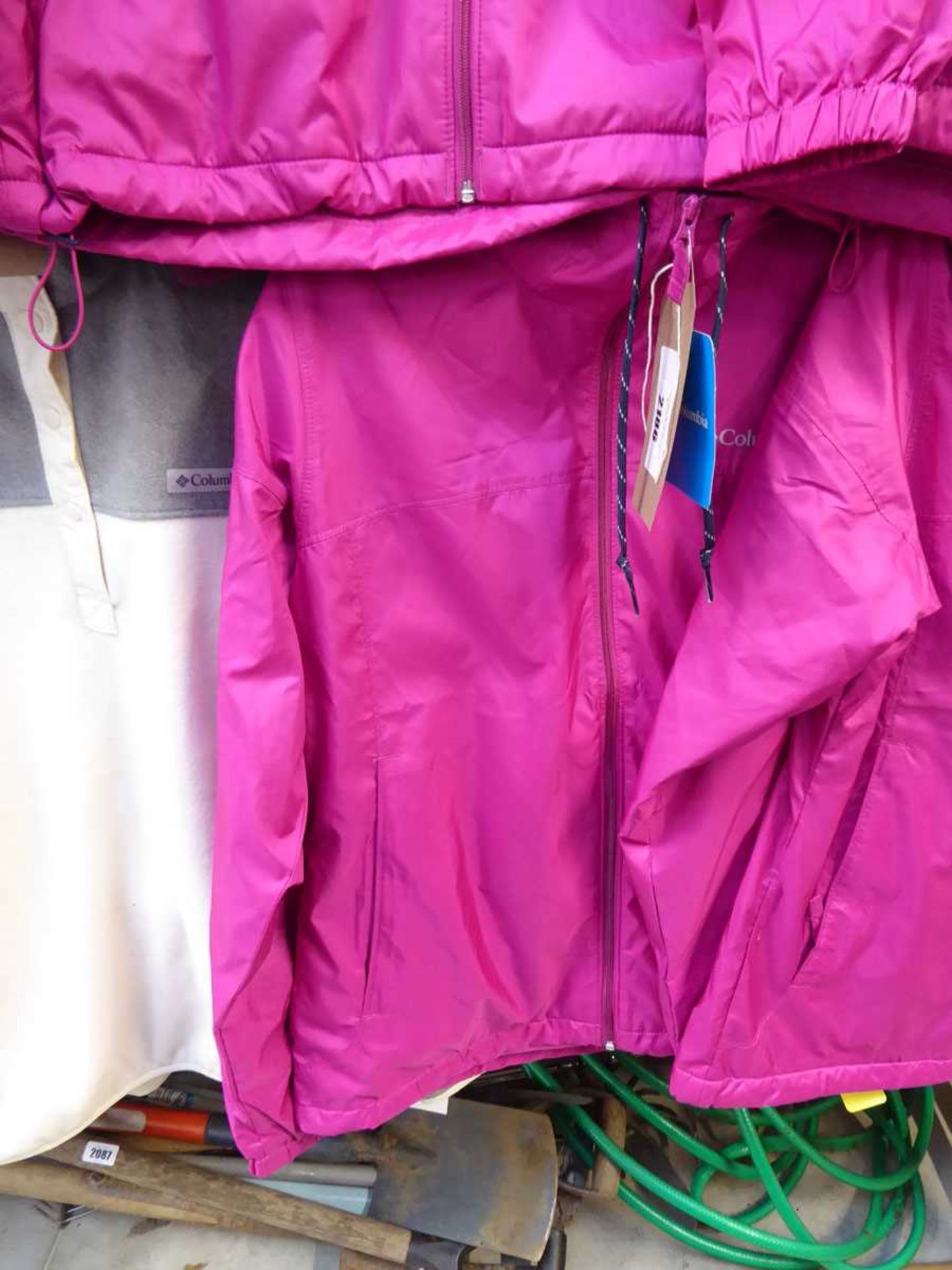 +VAT Columbia fleece lined full zip rain jacket in pink (size S)
