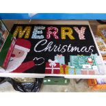 +VAT Merry Christmas 90x60cm door mat with Christmas musical cuckoo clock