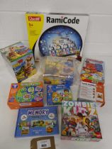 +VAT RamiCode game, Pop Up Pirate, The Upsidedown Challenge, Guess Who?, memory games, Zombie Kids