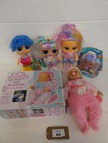 +VAT Selection of dolls incl. Baby Annabell with motion, baby car seat and Kindi Kids doll