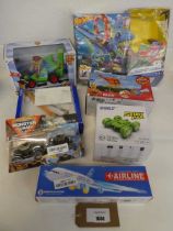 +VAT Toy Story 4 RC turbo buggy, Hot Wheels City T-Rex Chomp Down play set, Fireman Sam helicopter