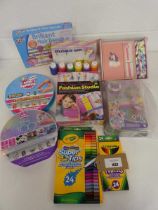 +VAT Galt Brilliant Hairbands kit, makeup kit, Unicorn stationery set, Polly Pocket, Crayola Super