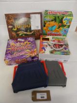 +VAT Jumanji board game, Hungry Hippos, Don't Panic, Super Mario Piranha Plant Escape and