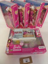 +VAT Barbie items incl. 4 Barbie The Movie Barbies and Barbie bakery studio