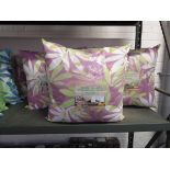 +VAT 10 pink and green floral themed outdoor furniture cushions