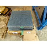 +VAT Quantity of flooring incl. turquoise carpet tiles, natural wood effect flooring, etc.