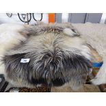 +VAT 137 x 61cm genuine goat skin rug with silky hair and cashmere under wool