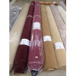 3.25 x 4.0m roll of Stain Free luxury easy clean twist carpet in red