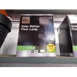 Solar rattan floor lamp