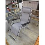 Grey garden sun lounger