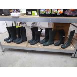 5 pairs of Italian made wellington boots