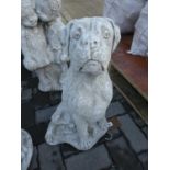Dog concrete ornament