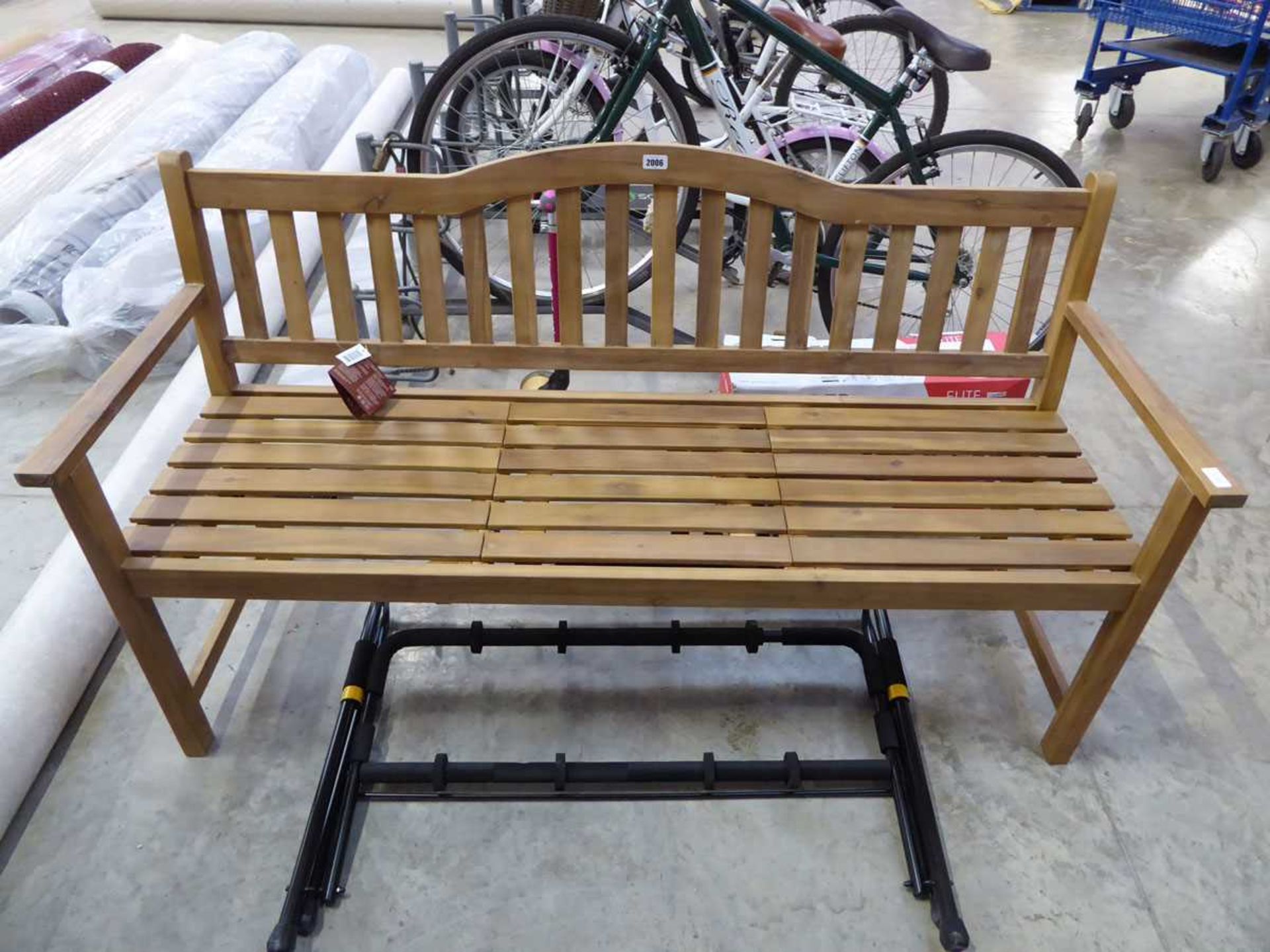 3 seater garden bench with fold up table