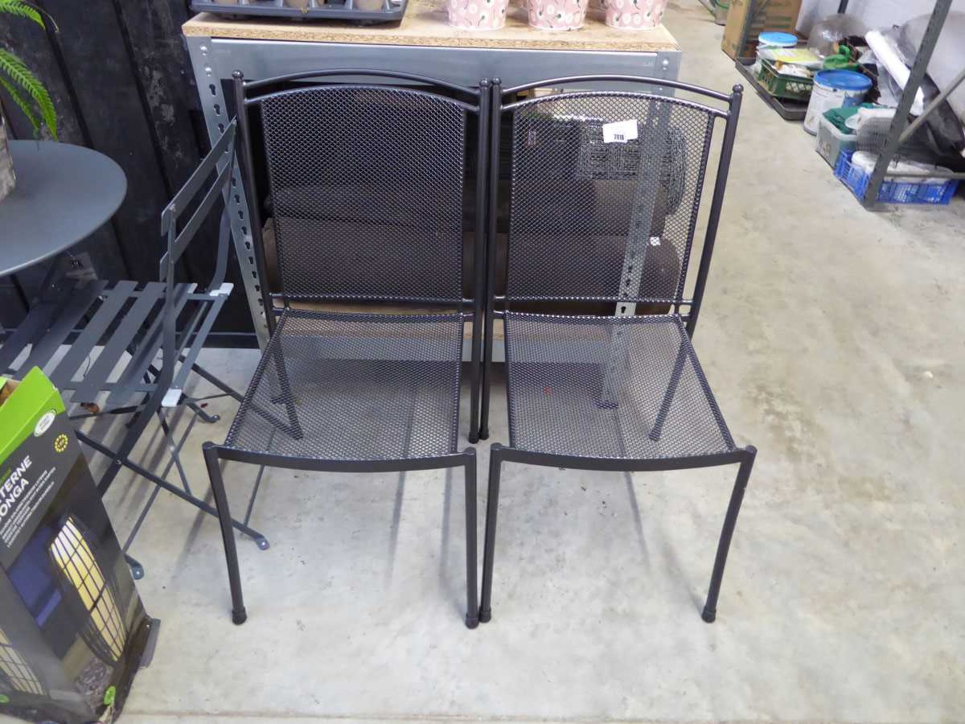 +VAT 2 metal framed garden chairs