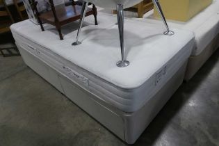 Single divan bed base with Dreams Team GB pocket sprung/ memory foam mattress
